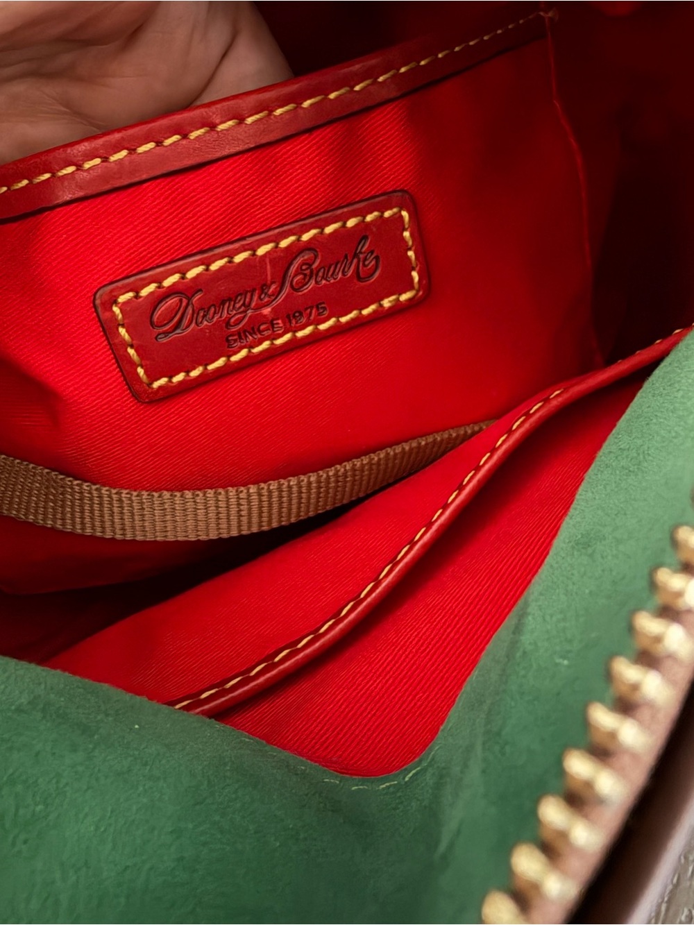 Dooney & Bourke Red Florentine Leather Teagan 30 Bag - Picture 8 of 11